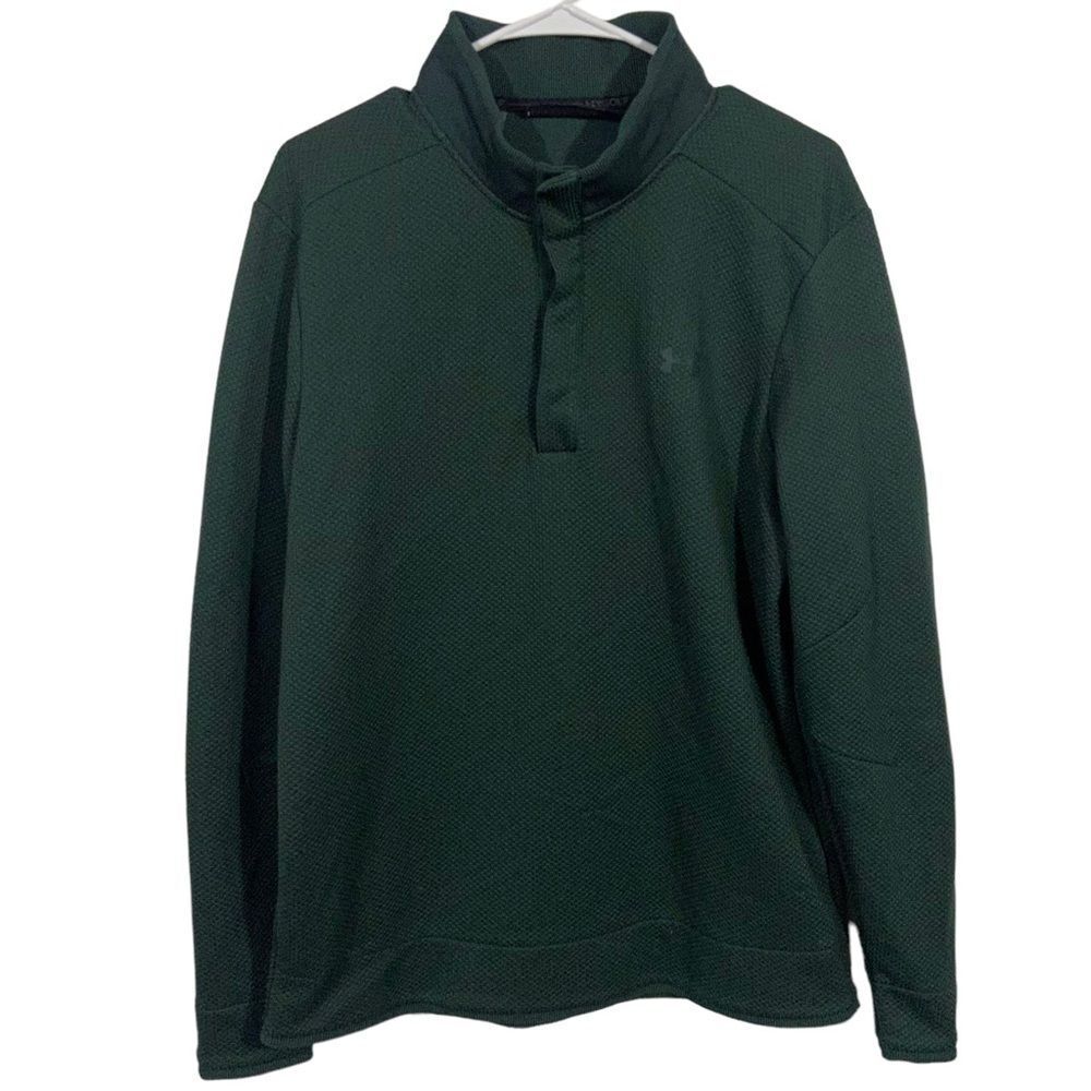 Under Armour Golf Green Half Button Athletic Pullover Sweater